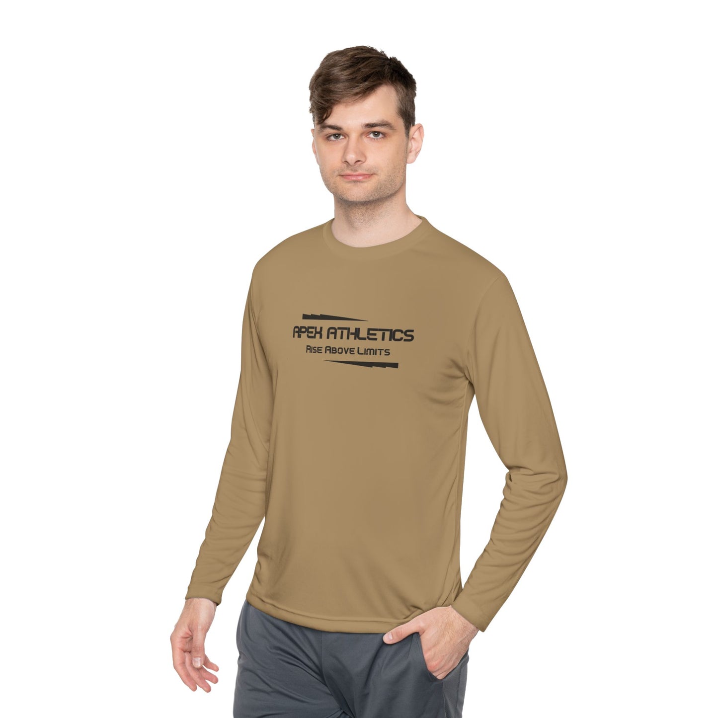 Brown Athletic Long Sleeve Shirt